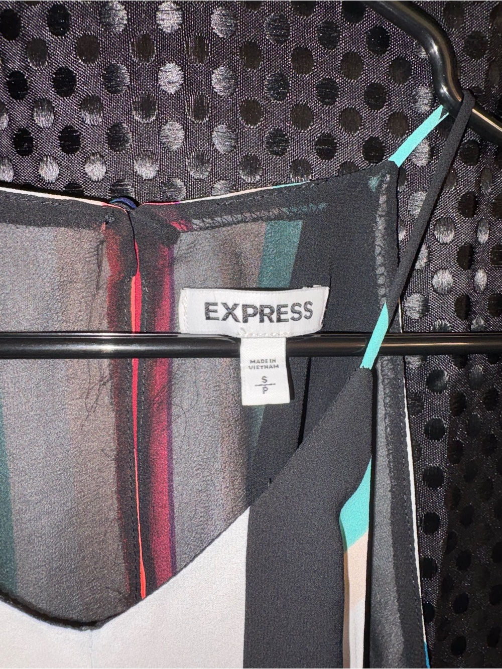 Express Multicolor Striped Tie-Front Tank - Picture 2 of 4